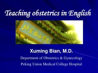 Teaching obstetrics in English
