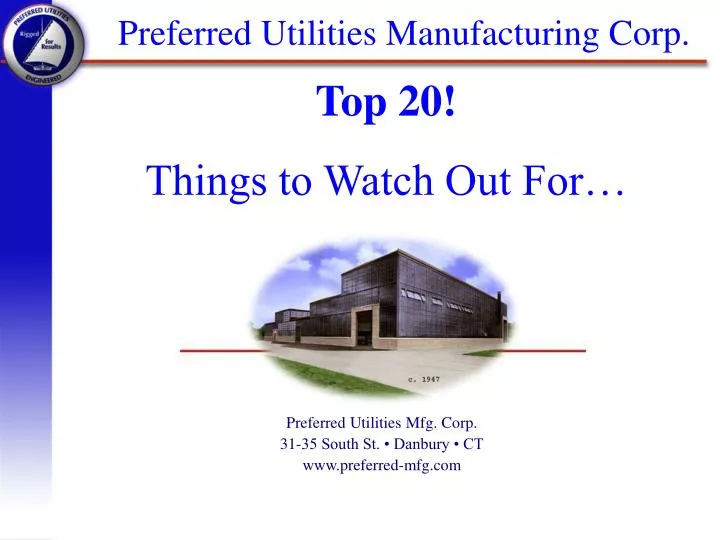 preferred utilities manufacturing corp
