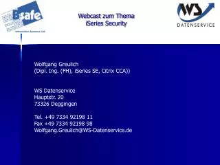 webcast zum thema iseries security