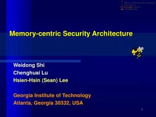 Memory-centric Security Architecture