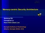 Memory-centric Security Architecture - slide 1