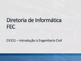 diretoria de inform tica fec
