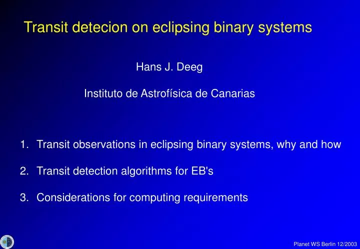 transit detecion on eclipsing binary systems