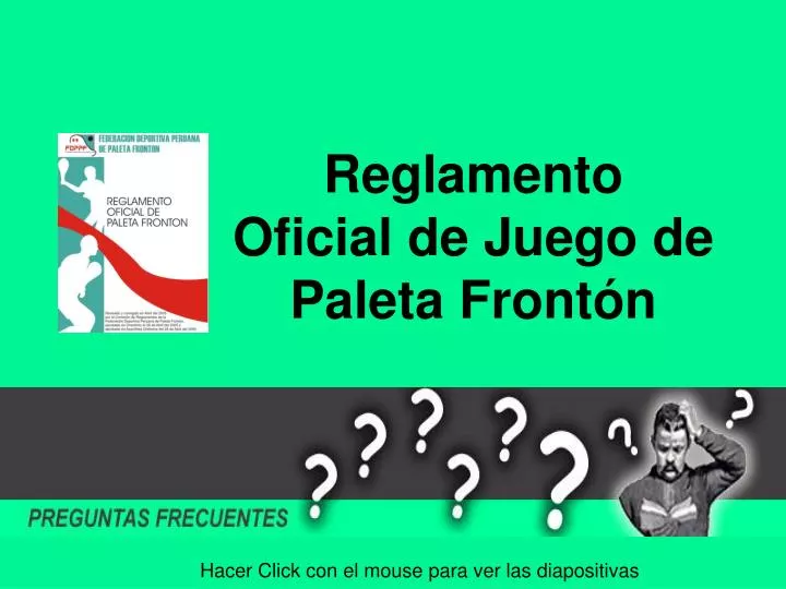 reglamento oficial de juego de paleta front n