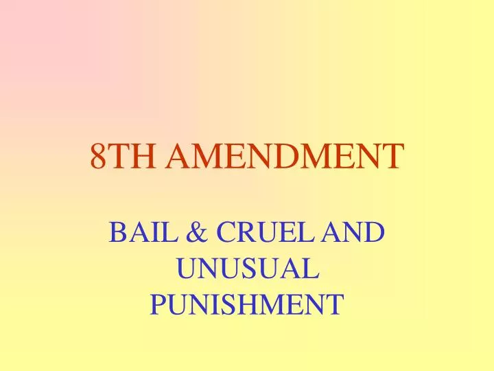 8th amendment