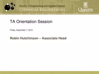 ta orientation session friday september 7 2012