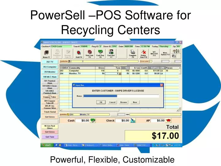 powersell pos software for recycling centers