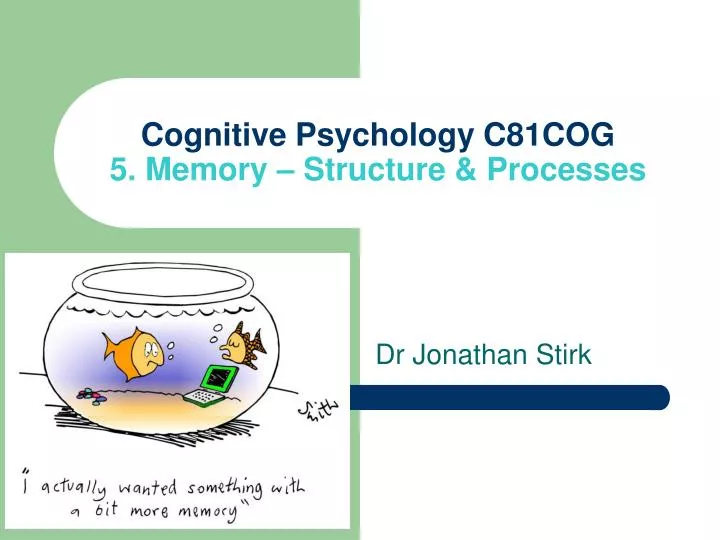 cognitive psychology c81cog 5 memory structure processes