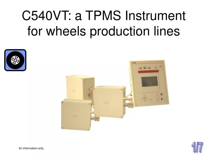 c540vt a tpms instrument for wheels production lines