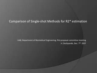 UAB, Department of Biomedical Engineering, Pre-proposal committee meeting