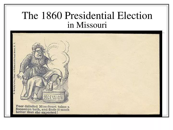 the 1860 presidential election in missouri