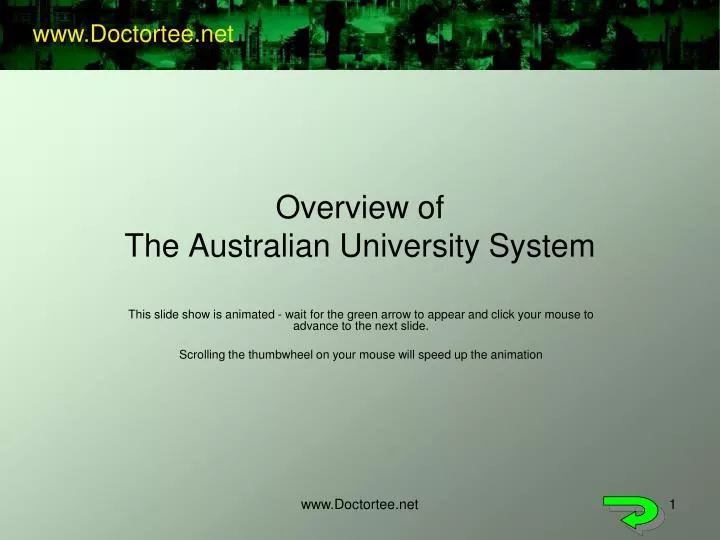 overview of the australian university system