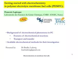Getting started with electrochemistry in polymer electrolyte membrane fuel cells (PEMFC):
