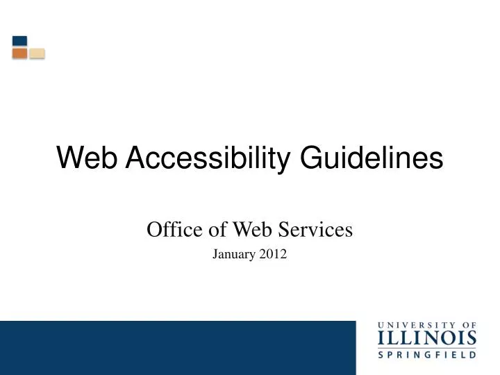 web accessibility guidelines