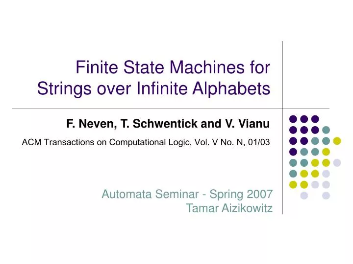 finite state machines for strings over infinite alphabets