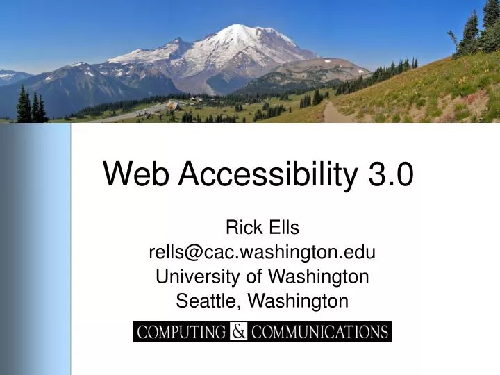 web accessibility 3 0