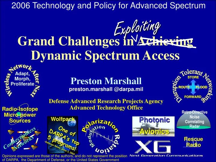 grand challenges in achieving dynamic spectrum access