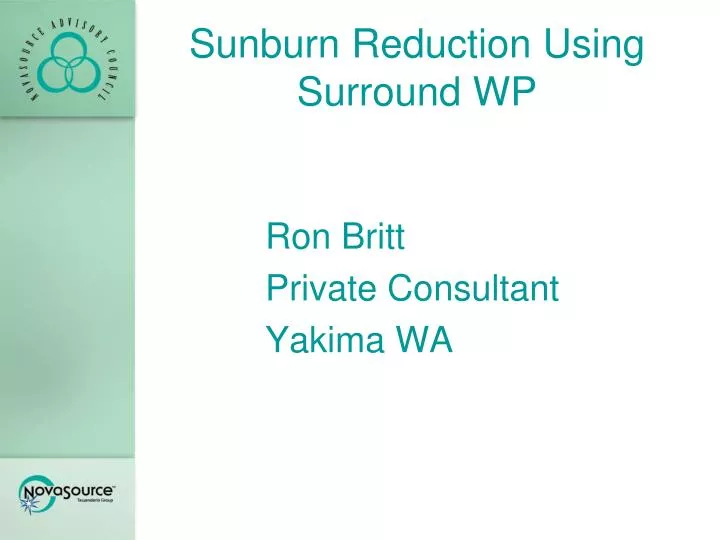 sunburn reduction using surround wp