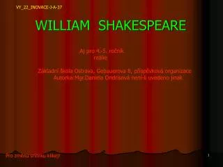 william shakespeare