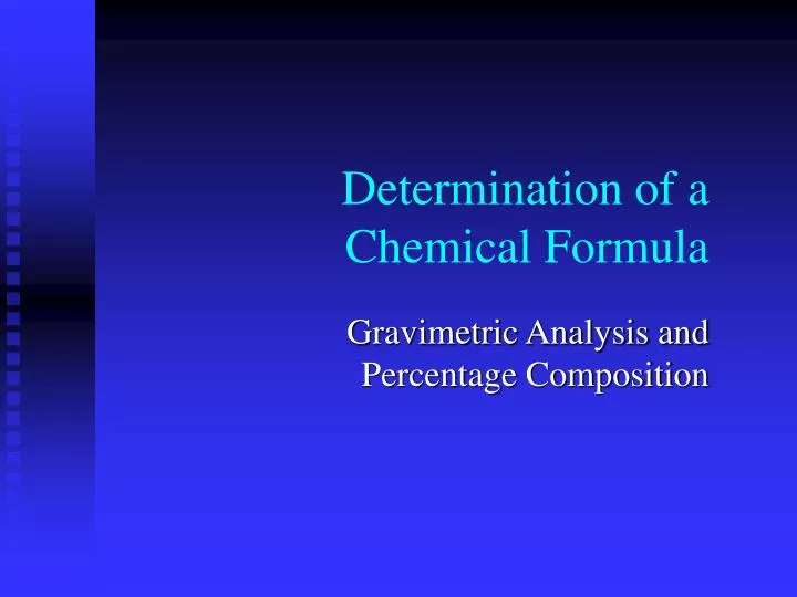 determination of a chemical formula