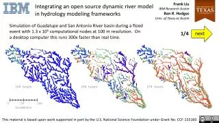 Integrating an open source dynamic river model in hydrology modeling frameworks