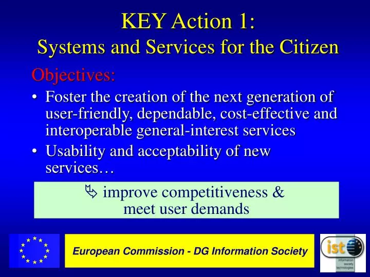 key action 1 systems and services for the citizen