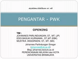 pengantar pwk