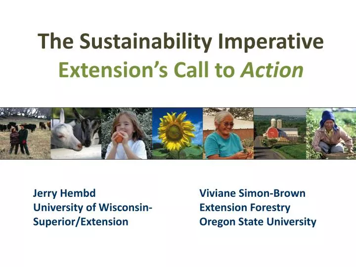 the sustainability imperative extension s call to action