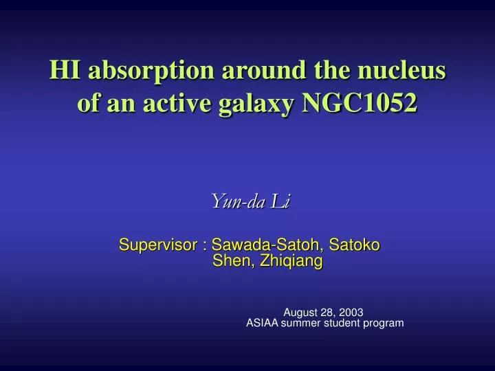 hi absorption around the nucleus of an active galaxy ngc1052