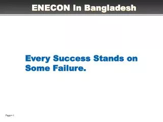 ENECON In Bangladesh