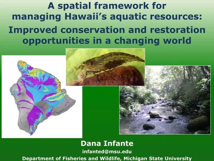 a spatial framework for managing hawaii s aquatic resources