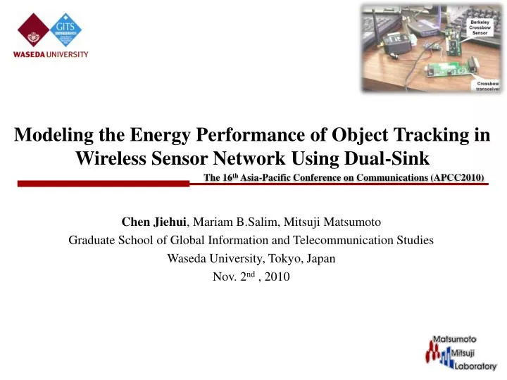 modeling the energy performance of object tracking in wireless sensor network using dual sink