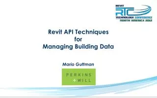 Revit API Techniques for Managing Building Data