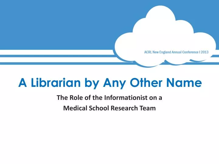 a librarian by any other name