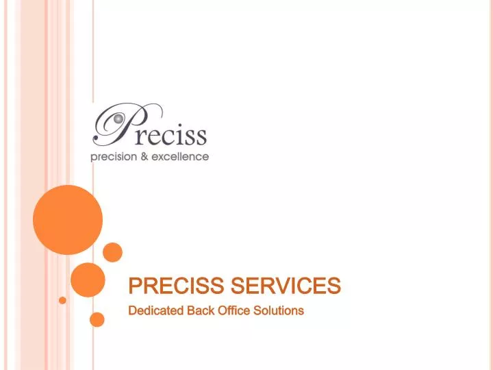 preciss services dedicated back office solutions