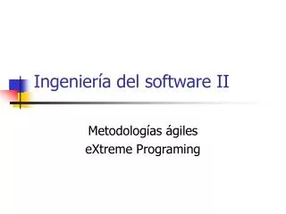 ingenier a del software ii