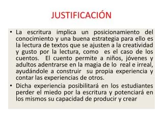 justificaci n