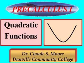 PRECALCULUS I