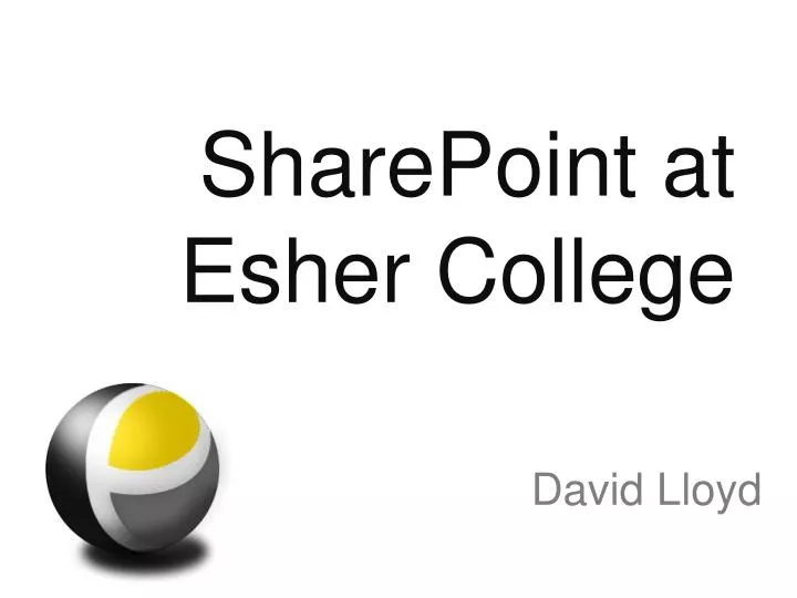 sharepoint at esher college