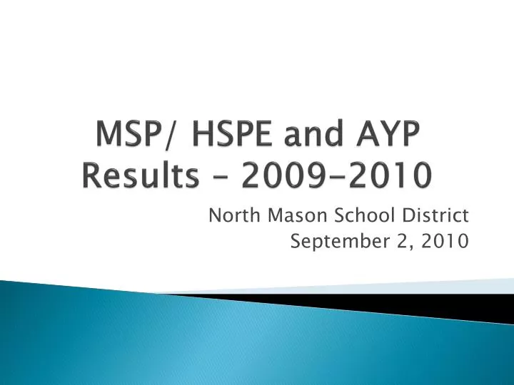 msp hspe and ayp results 2009 2010