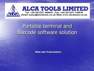 Portable terminal and Barcode software solution