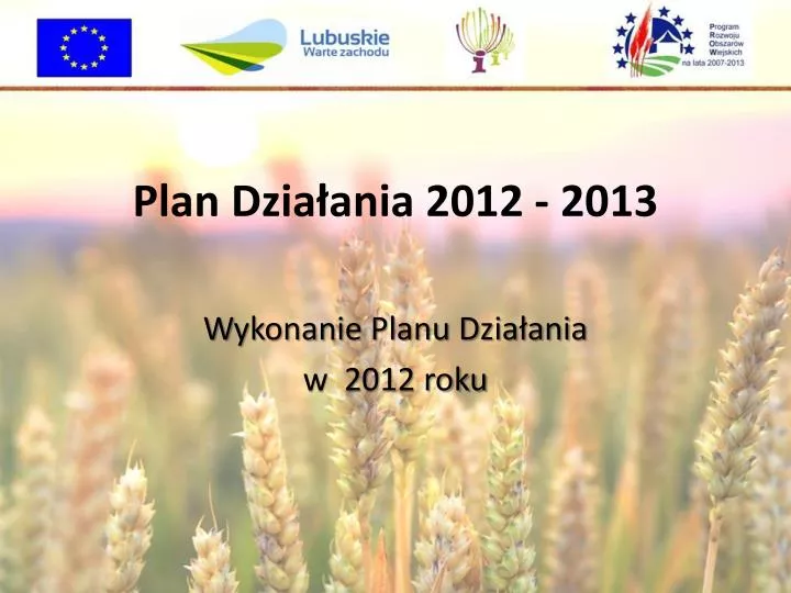 plan dzia ania 2012 2013