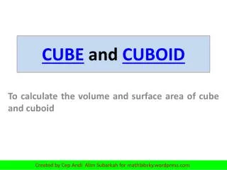 CUBE and CUBOID