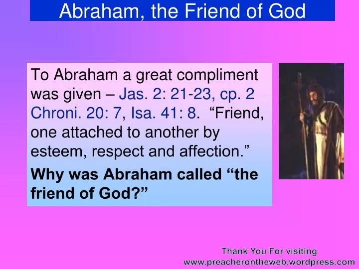 abraham the friend of god