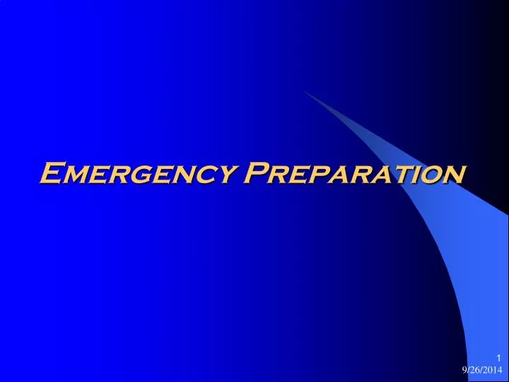emergency preparation