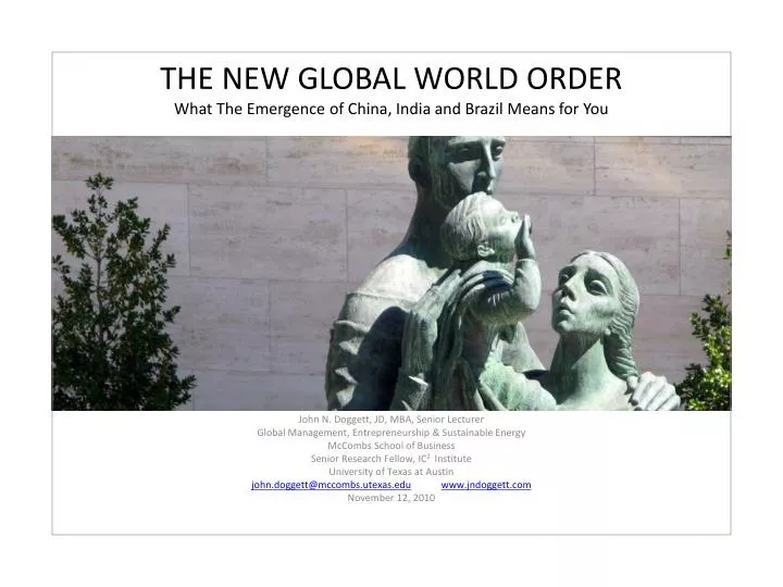 the new global world order what the emergence of china india and brazil means for you