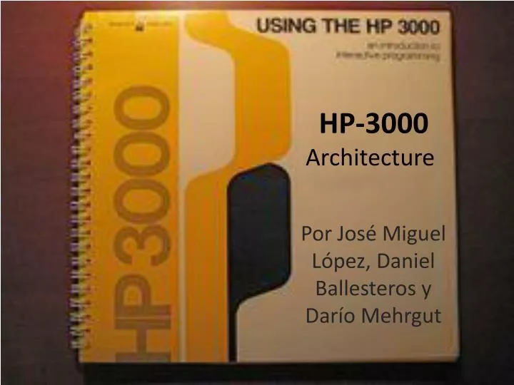hp 3000 architecture