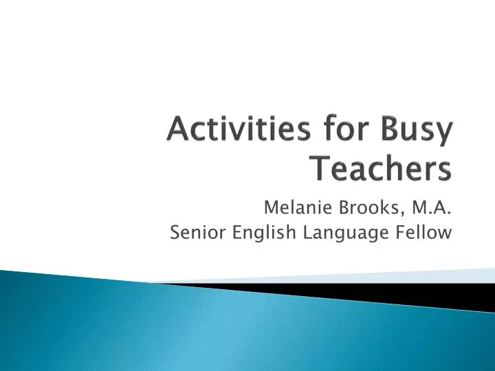 activities for busy teachers