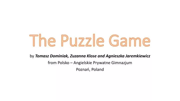 the puzzle game