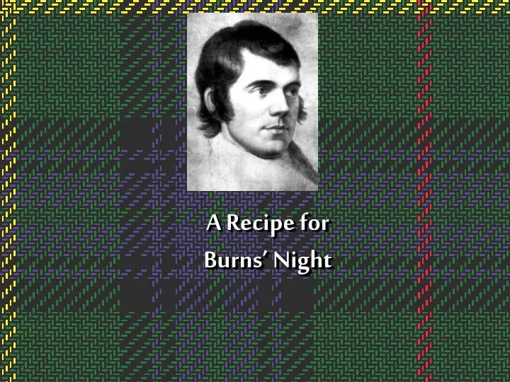 a recipe for burns night